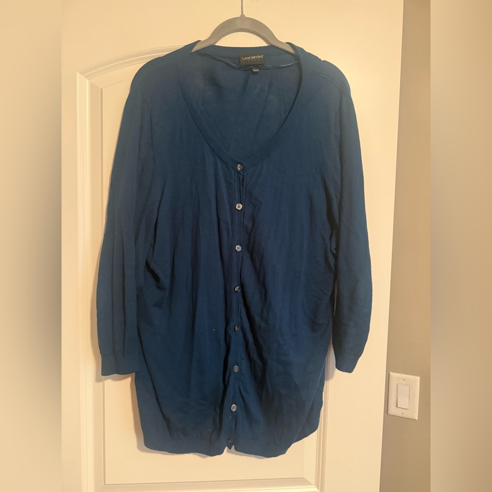 Women's Blue Cardigan Sweater